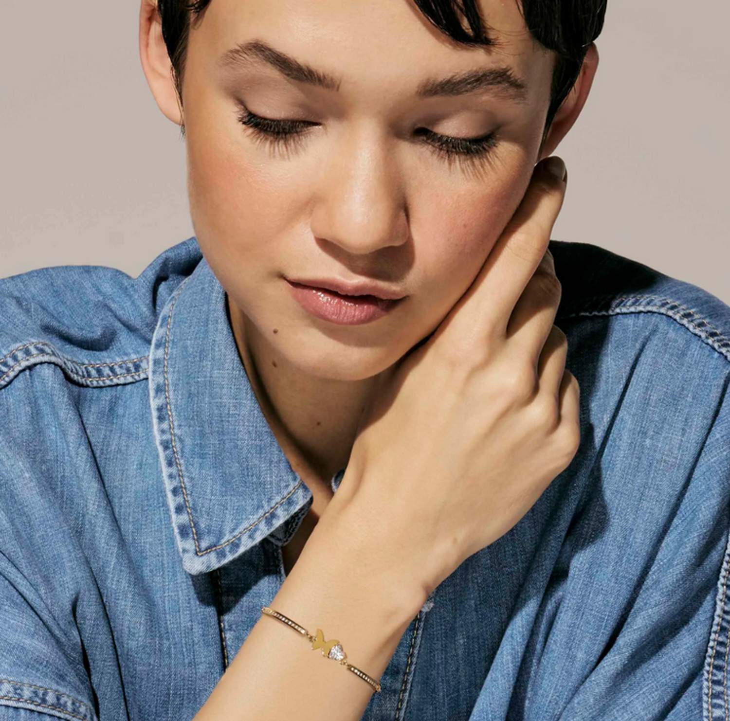 Bransoletka Nomination Italy Milleluci Refined Motylek – złota stal, elegancka 028021 010.jpg